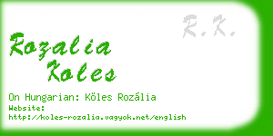 rozalia koles business card